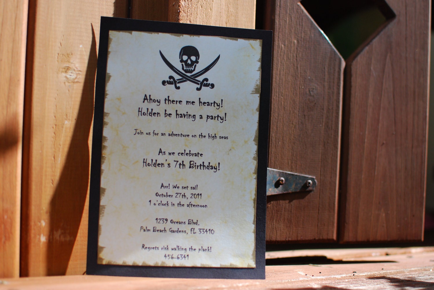 Pirates of the Carribean inspirate Pirate Birthday  Party Invitation