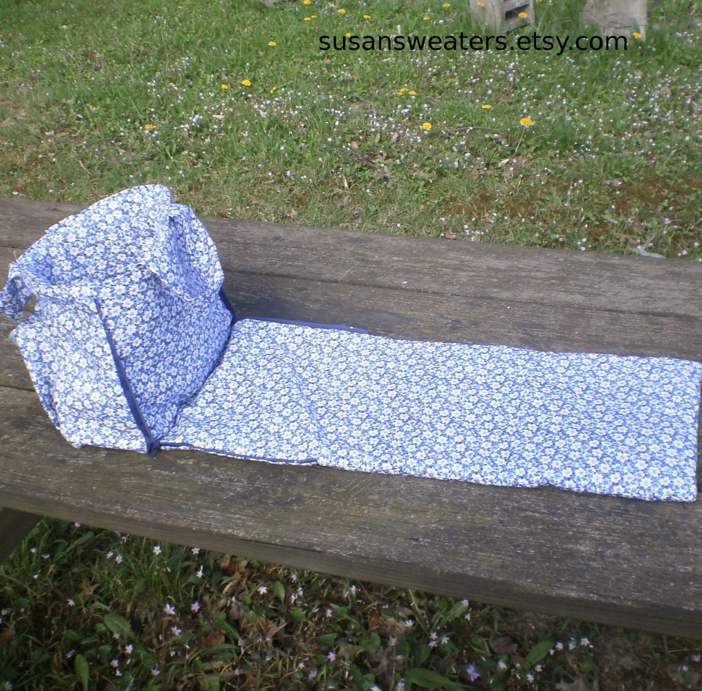 Doll Diaper Bag - blue floral - for Bitty Baby and other dolls