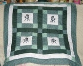 Toddler Quilt with Horses - SALE