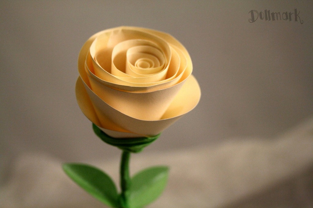 Single Cream Rose - MADE TO ORDER
