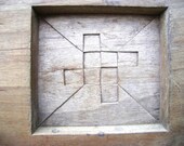 Vintage Japanese Kashigata Sweets Mold Square