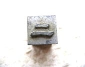Vintage Japanese Typewriter Key Stamp 2 Two in Showa Period L Size