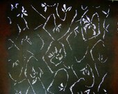 Vintage Japanese Stencil  Kimono  Katagami Showa Period