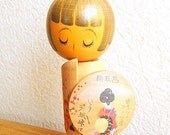Vintage Japanese Kokeshi Doll Shizuoka Ken Inatori Onsen Omiyage Souvenir