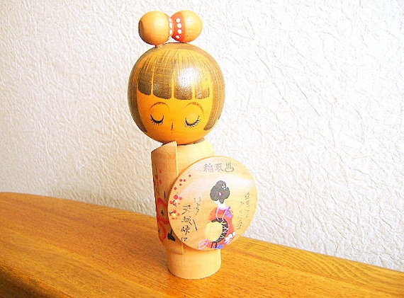 Vintage Japanese Kokeshi Doll Shizuoka Ken Inatori Onsen Omiyage Souvenir
