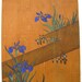Vintage Japanese Fusuma Sliding Door Painting Iris