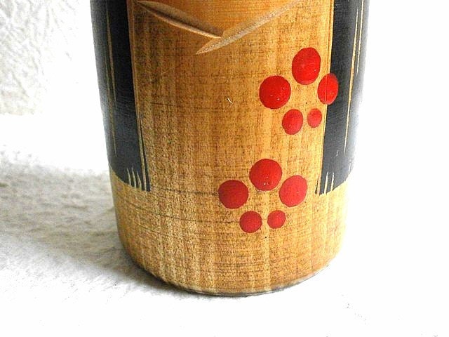 Vintage Japanese Kokeshi Doll Girl in Flower Kimono Dress by Sanpei Yamanaka