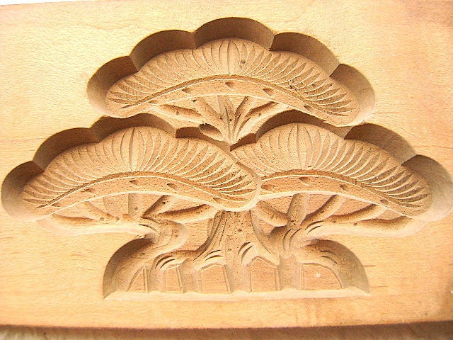 Vintage Japanese Kashigata Sweets Mold Matsu Pine