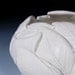 White Pottery Bowl -  Decorative Art - Leaf Texture - Modern -Contemporary- Porcelain - Ceramic Sculpture
