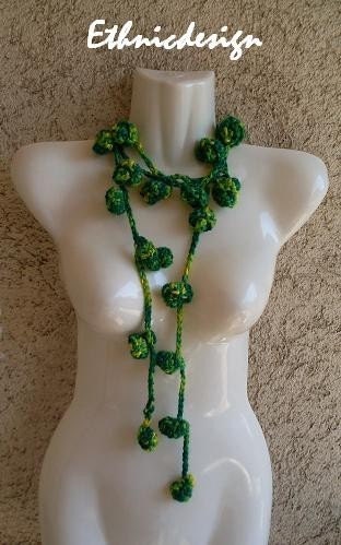 Crochet Super Easy  Epattern PDF Freeform Fashion Accessory  Lariat - Scarflette -  Necklace - Scarf - Cowl - Belt Number 19