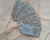 Wedding Post Card Tags Love Blooms Vintage Inspired Set of 8