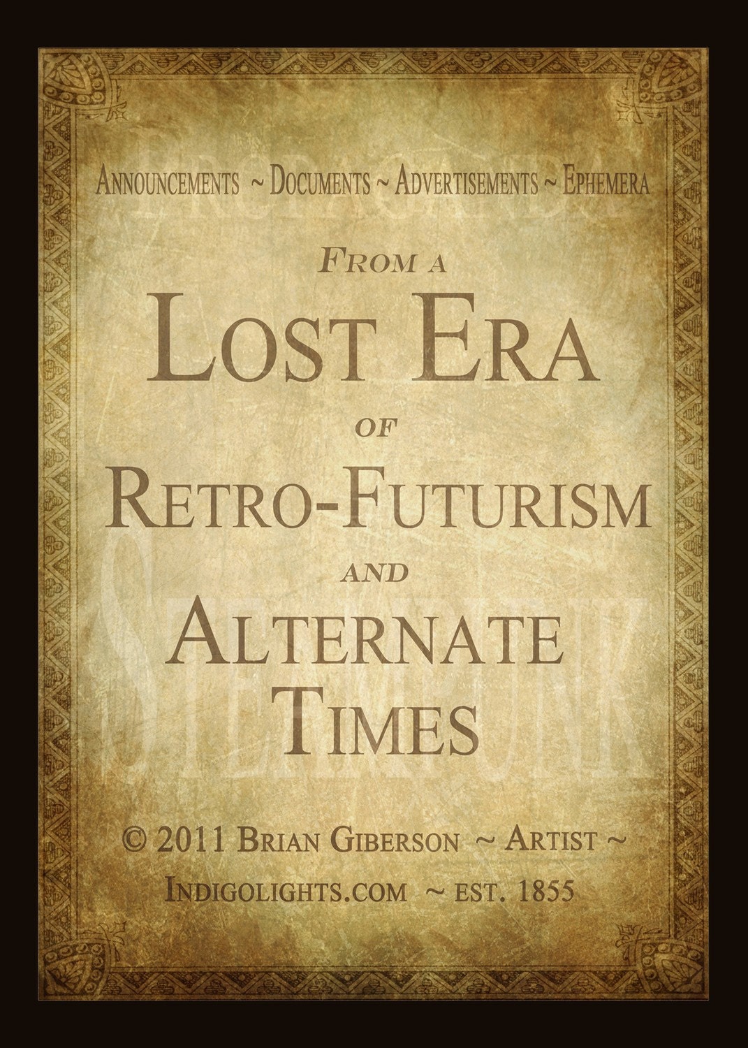 Steampunk Vintage Ad Series -Time Machine- Blank Note Card by Brian Giberson