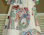 Elephant Walk Dress short sleeves ...6m,12m,18m,2T,3T,4T,5,6