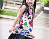 Kokeshi Dolls Ruffle Dress 6m,9m,12m,18m,2T,3t,4T,5,6