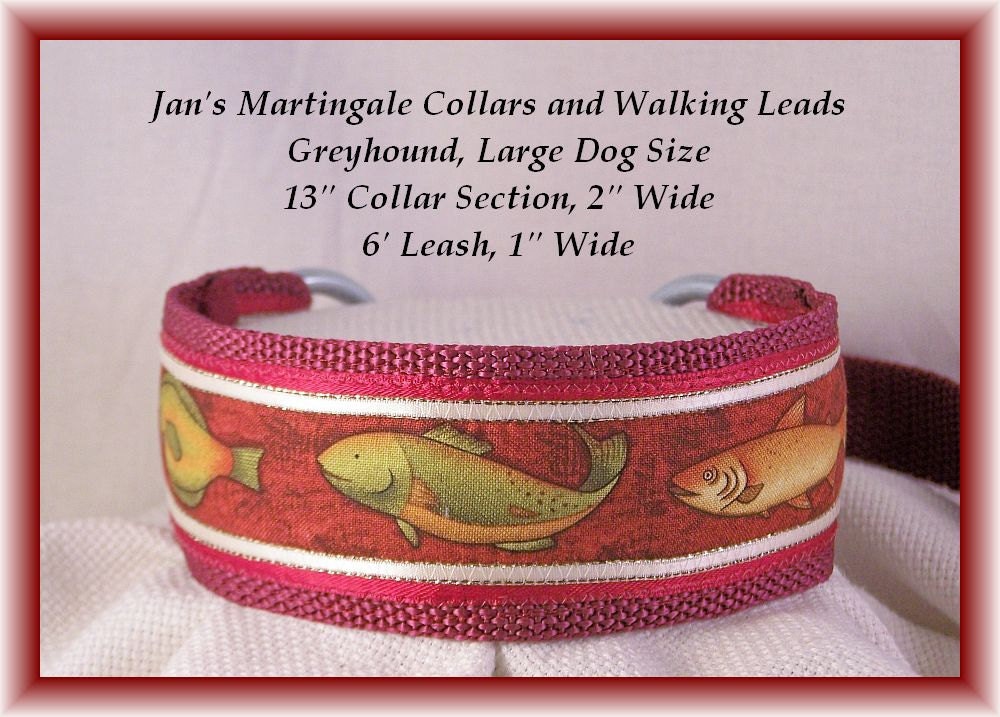 Martingale Collar and Leash Combination Walking Lead, Large Dog, Greyhound Size, Burgundy