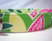 Lilly Pulitzer Summer Fling Fabric Dog Collar Custom Handmade from PinkysPetGear on Etsy