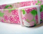 Lilly Pulitzer Pink Gossip Fabric Custom Handmade Dog Collar from PinkysPetGear on Etsy
