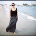 Gray stone maxi  skirt, everyday skirt