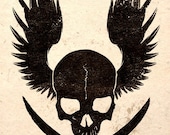 Steampunk Art Print Beware Air Pirates Skull Jolly Roger Wall Poster