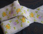 Frayed vintage fabric ribbon - 2 yards
