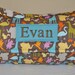 Nap Mat - NEW Monogrammed Central Park Zoo Nap Mat with Turquoise Double-sided Minky Blanket