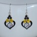 Pittsburgh Steeler Inspired Piece of My Heart Earrings