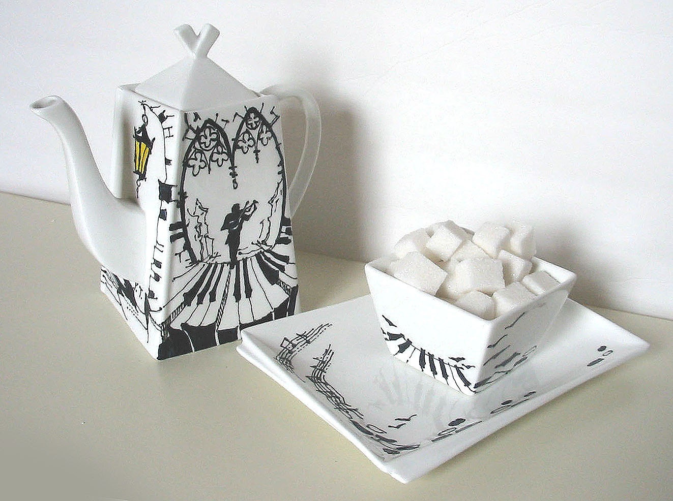 Tea Set SALTSBURG - Original decorative painting by Yury Tarler