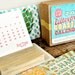 2012 & 2011 Letterpress Coaster Calendars - RESERVED for Laura Mullen