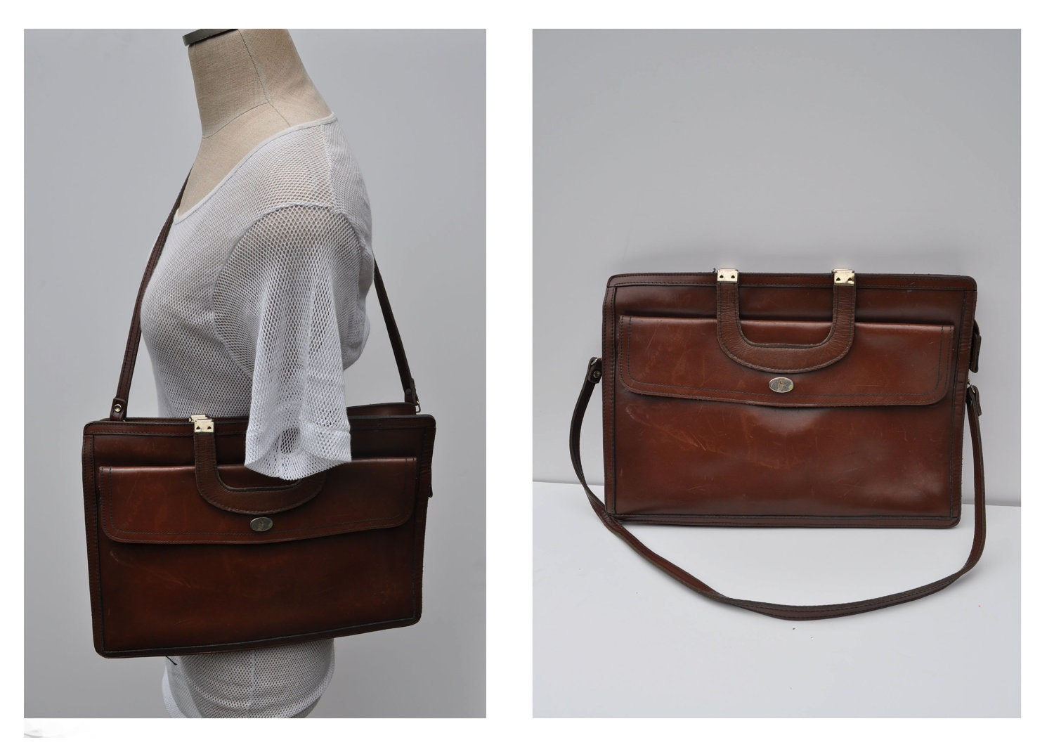 vintage leather attache vintage leather portfolio vintage leather bag messenger bag.