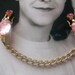 Fabulous Pink Rhinestone And Pink Glass Bug Sweater Guard Clip, Collar Clips, Mad Men, Glee, Breast Cancer Awareness