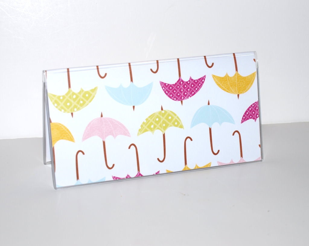 Checkbook Cover - April Showers