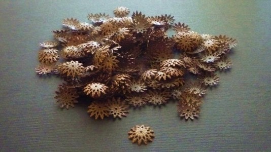 30 Antique Copper Bead Caps