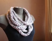 Rope scarf in purple gray- free shipping