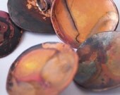 Individual hand-crafted copper button - 2.2 cm/  7/8 inch - other sizes available