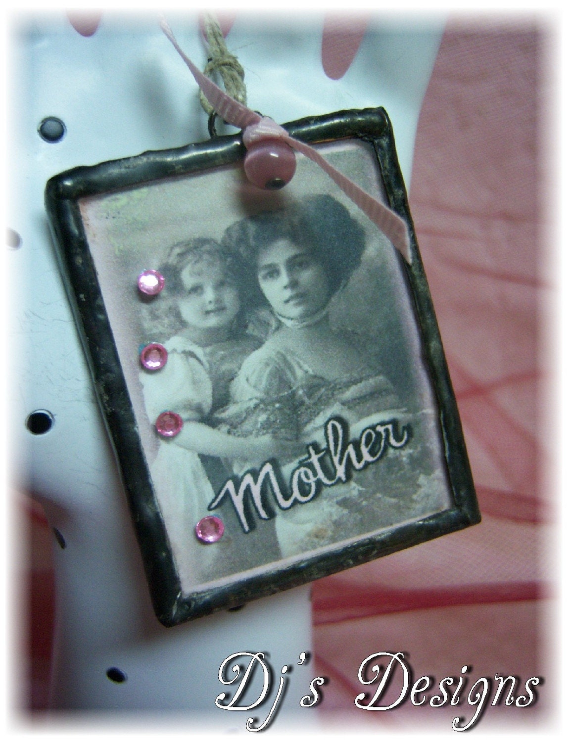 Mother and Daughter Necklace Charm
