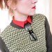 Vintage green zig zag Sweater (m)