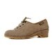 Vintage shoes / gray suede wedge oxfords/ deadstock / size 38-7 1/2