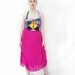 Vintage neon pink pleated skirt. size M/L