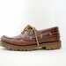 r e s e r v e d for kelseylacroix... Vintage shoes. brown leather boat. size 37/7