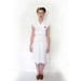 Vintage 70s white sailor dress / size S