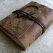 Leather journal, Distressed Brown, rustic journal by Dancing Grey Studio on Etsy
