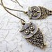 Owl Dangle Earrings Owl Jewelry - Hoot