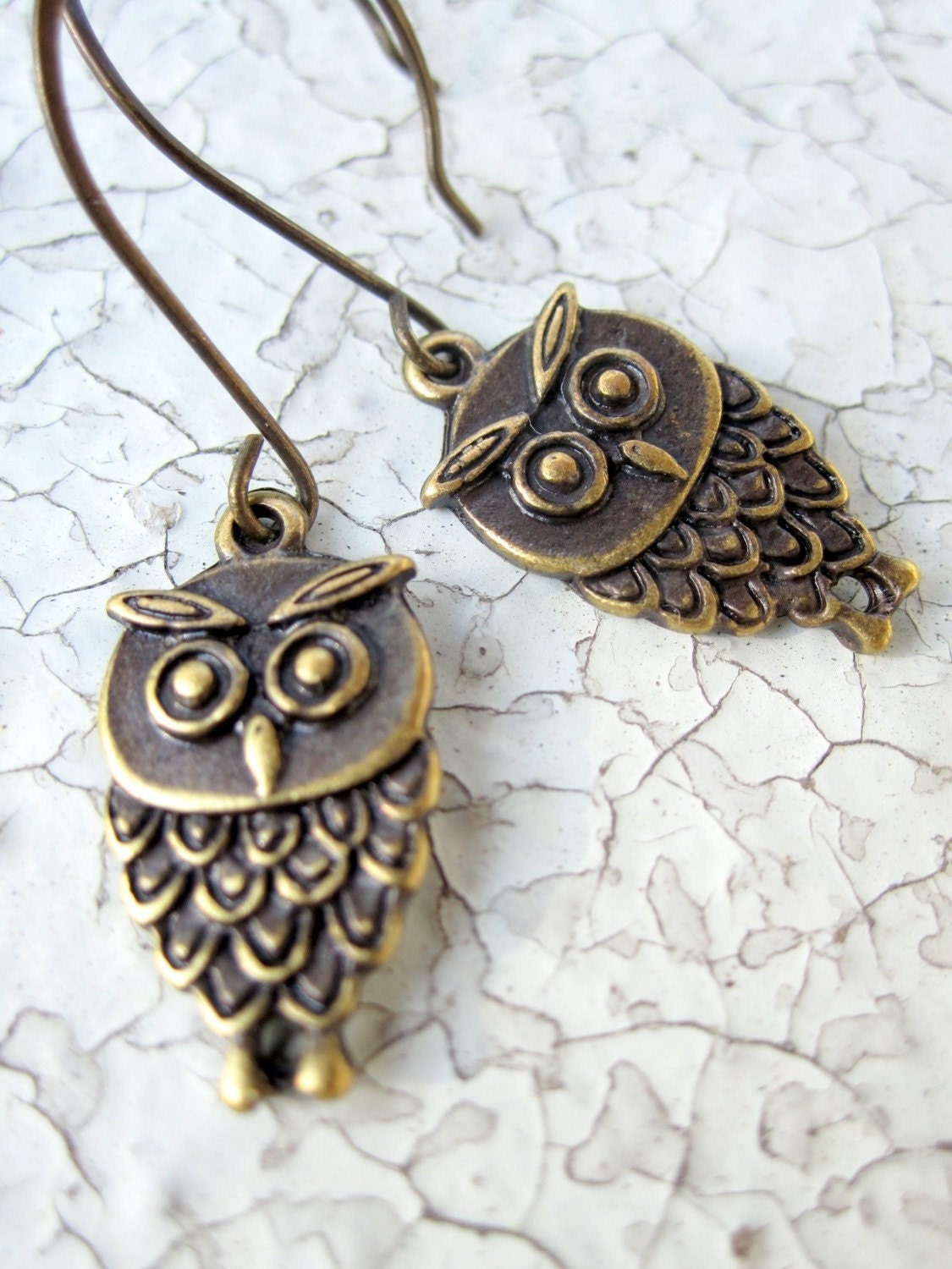 Owl Dangle Earrings Owl Jewelry - Hoot