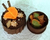 DIY felt Chirismas Sweets (Chocolate Cake,Gingersnap,Candy Box)--PDF Pattern and Instructions Via Email--F03