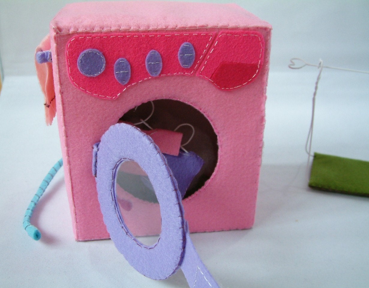 New Felt toys pattern,Washing machine set--PDF pattern via Email--T12