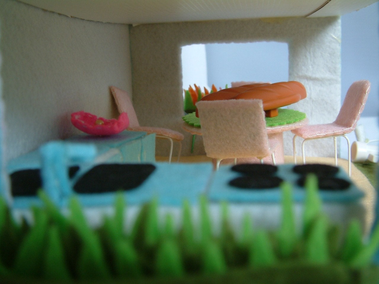 DIY felt Doll house and furnitures KIT Package--K-T14,T15