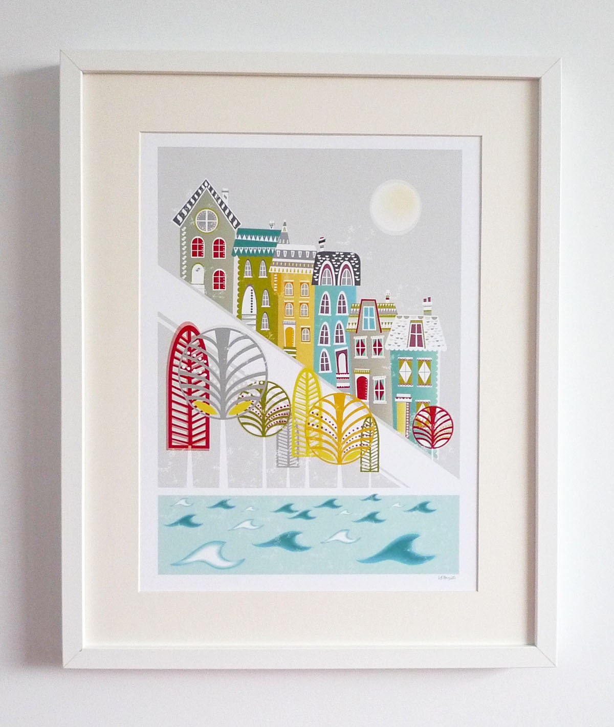 Hill houses, San Francisco - Large A3 Print