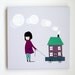 Home is where you take it, stitched canvas print