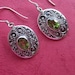 Wondrous Sterling Silver peridot dangle Earrings / 1.4 inch / Bali silver 925 / handmade jewelry.