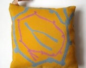 Wishbone and Ribbons Hand Screen Printed Silk Pincushion